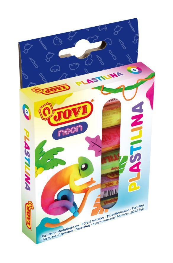 Modelleerklei - etui - 6 stuks - 15gr - diverse fluo kleuren