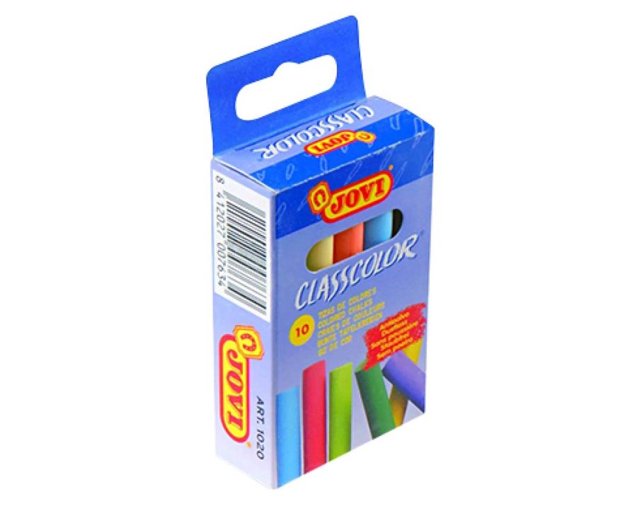 Schoolkrijt kleuren - doosje 10 st