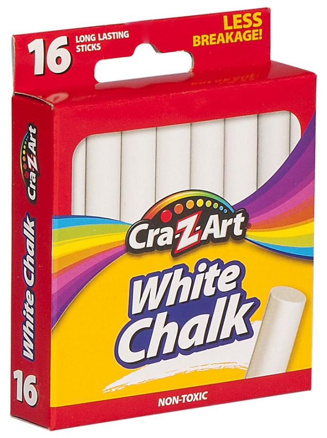16 X White Chalk Sticks