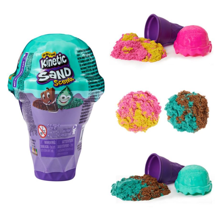 Kinetic Sand - Ice Cream Container in CDU (18) 113 g Scented sand