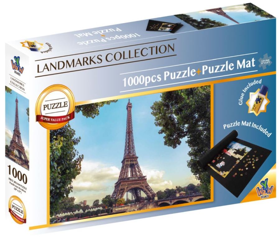 Super Value Pack - puzzles 1000 + glue + mat - Eif
