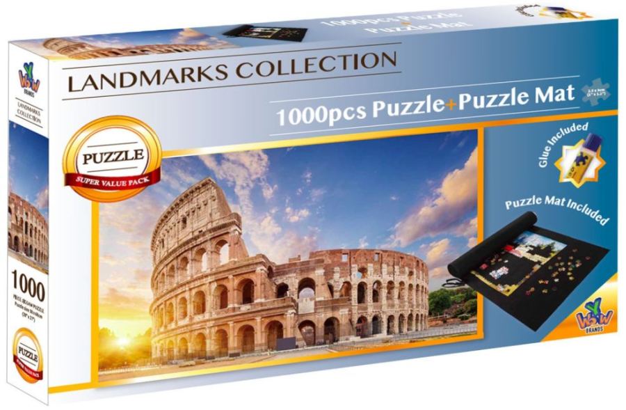 Superpack puzzle 1000 st + colle et tapis - Colloseum