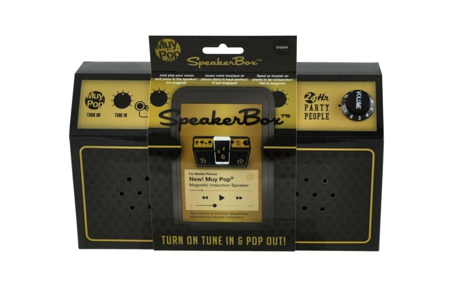 Muy pop speakerbox - klassieke radio black
