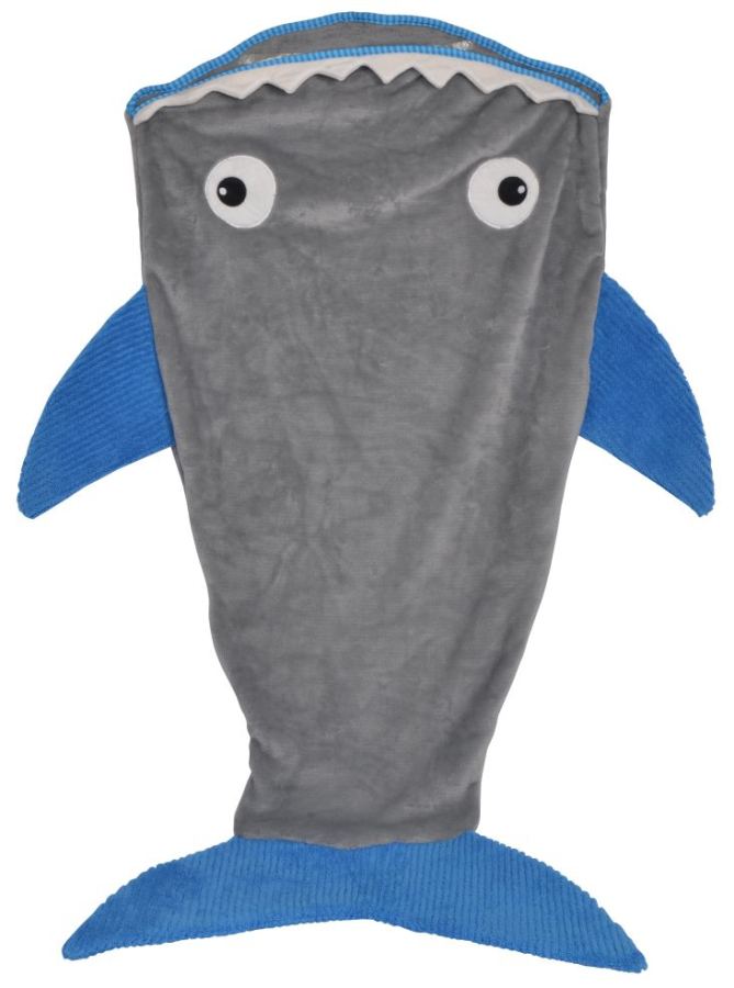 Schlafsack Hai grau / blau